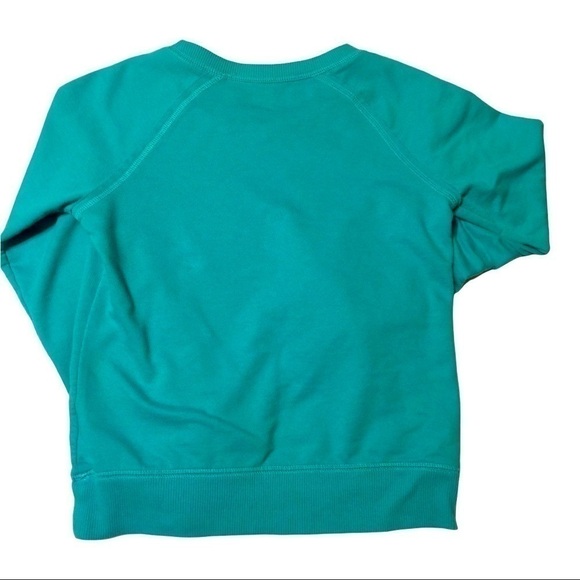 TEAL long sleeve tee with large sequin star in front. Girls size large 10-12. - Picture 2 of 5